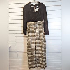 CARRIE COUTURE Vintage 60’s Velvet And Brocade Evening Dress EUC Size 6